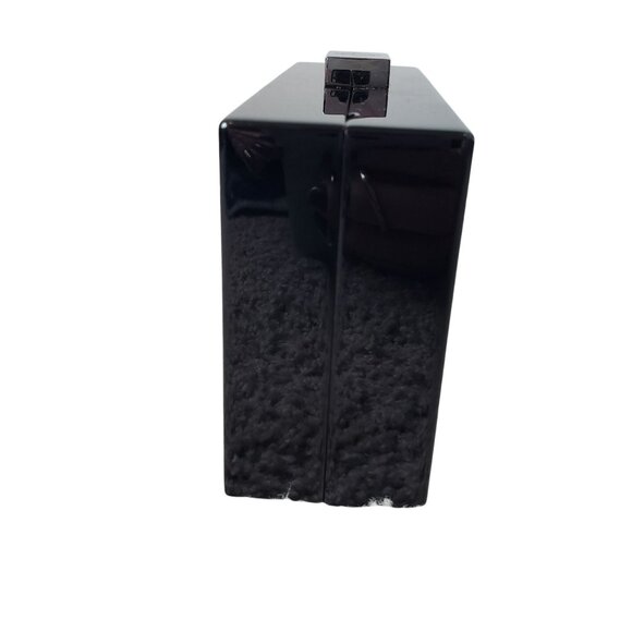 Les Petits Joueurs Lego Peace Sign Black Acrylic Clutch Bag Purse - Picture 6 of 16